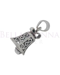 Silver Oxi Bell Pendant