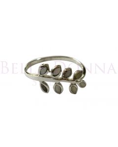 Silver & MOP Leaf Ring