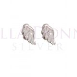 Silver Angel Wing Studs