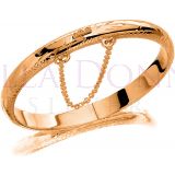 18ct RG Baby Bangle - Etched