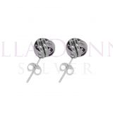 Silver 9mm Knot Studs