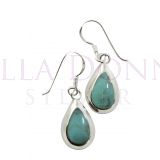 Silver & Turquoise Drop ERs